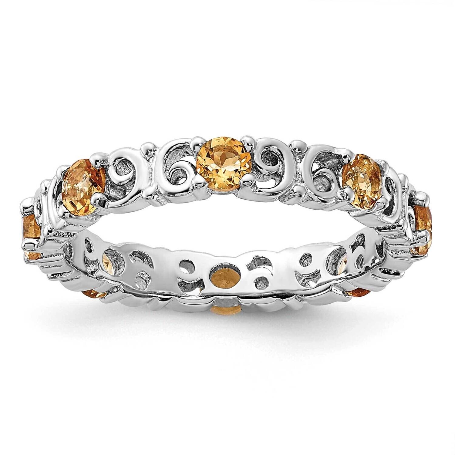 Stackable Expressions Citrine Ring Sterling Silver QSK1227, MPN: QSK1227,