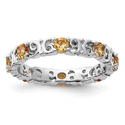 Stackable Expressions Citrine Ring Sterling Silver QSK1227, MPN: QSK1227,