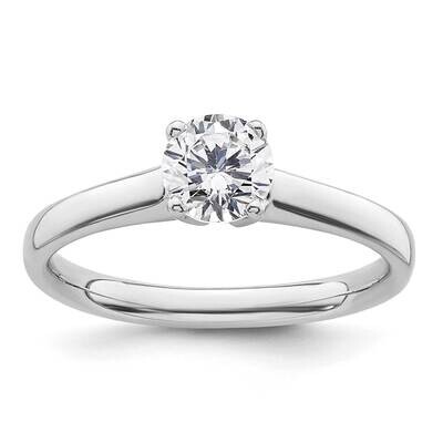 3/4 Carat 5.80 mm 4-Prong Round Solitaire Engagement Ring Mounting 14k White Gold RM1934E-075-CWAA,…