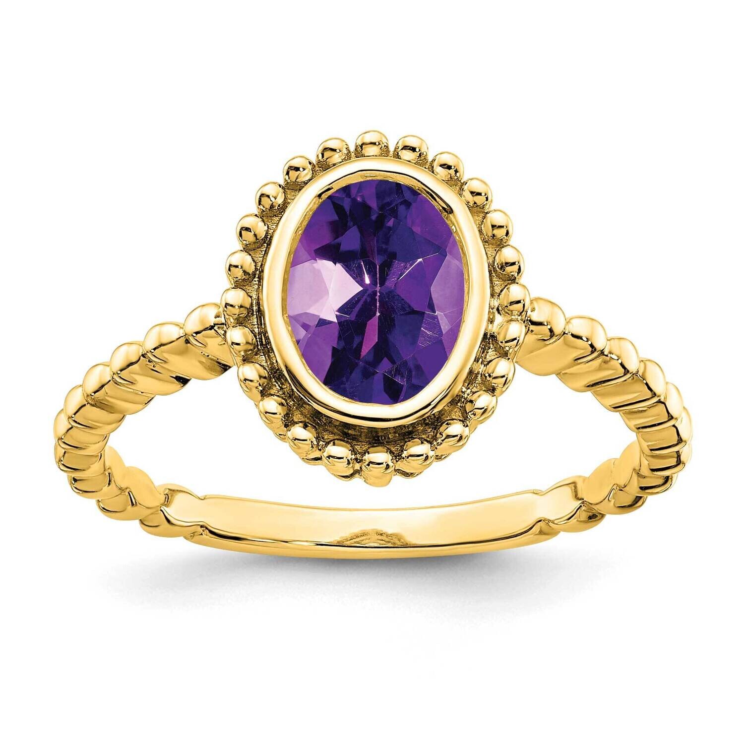 Oval Amethyst Ring 10k Gold RM7202-AM-1Y, MPN: RM7202-AM-1Y, 191101823275