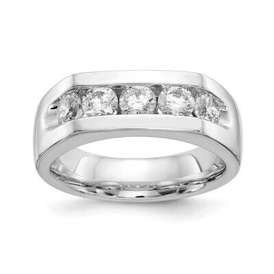 5-Stone Holds 5-3.7mm Round Open Channel Band Ring Mounting 14k White Gold RM3279B-100-WAA, MPN: RM…