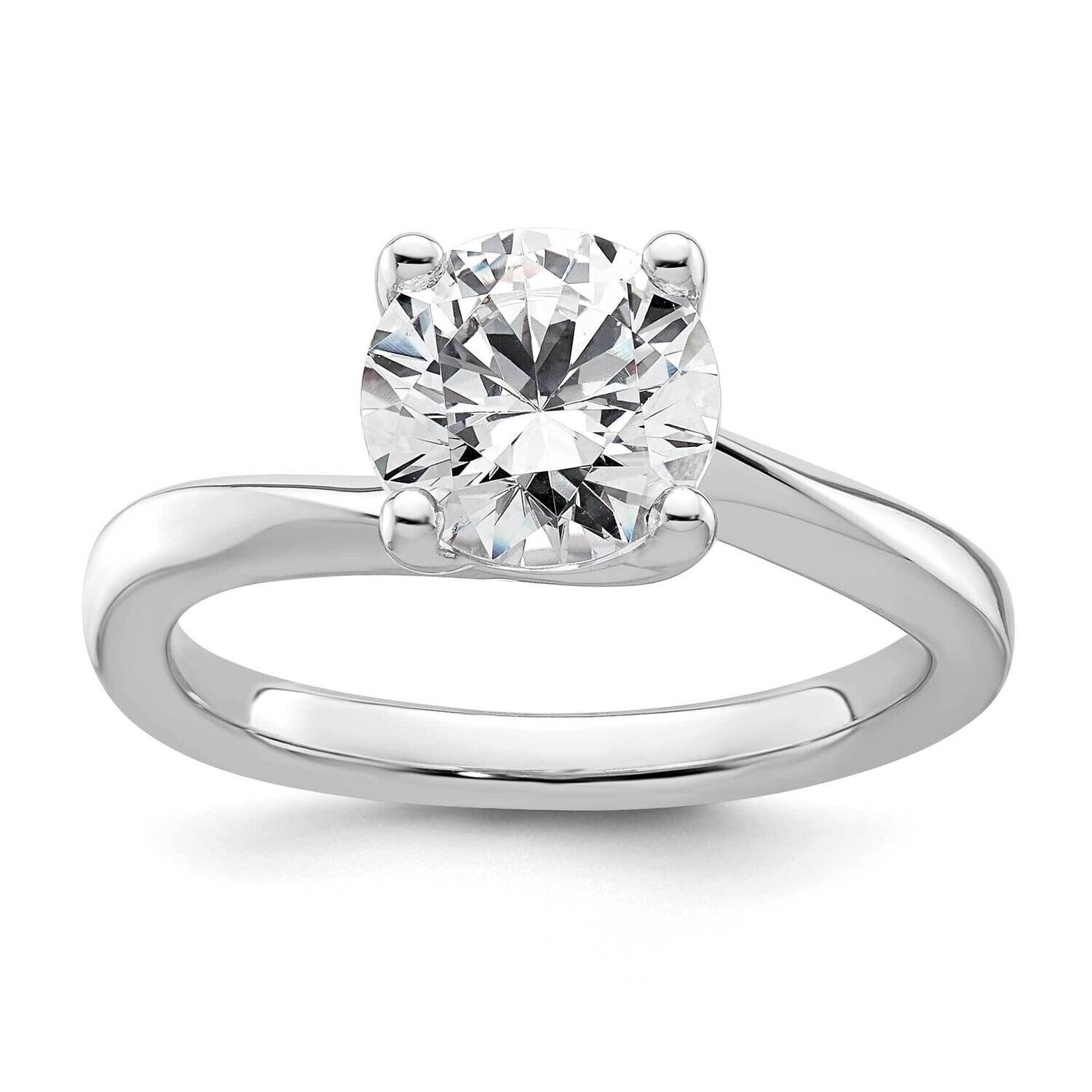 2 Carat 8.20 mm 4-Prong Round Solitaire Engagement Ring Mounting 14k White Gold RM1946E-200-CWAA