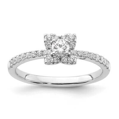 Diamond Two Promises Halo Complete Eng Ring 14k White Gold RM9219E-015-WAA, MPN: RM9219E-015-WAA, 8…