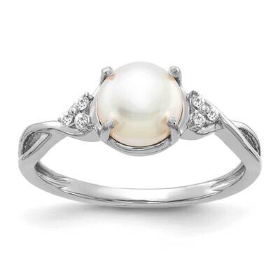 Fwc Pearl Diamond Ring 14k White Gold RM3625-PL-006-WA, MPN: RM3625-PL-006-WA,