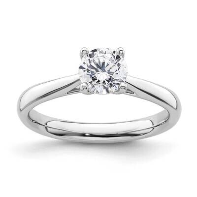 3/4 Carat 5.80 mm 4-Prong Heart Round Solitaire Engagement Ring Mounting 14k White Gold RM1937E-075…