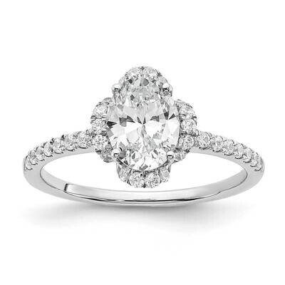 Diamond Si1/Si2 G H I Oval Semi-Mount Eng. Ring 14k White Gold RM7990E-100-WAA, MPN: RM7990E-100-WA…