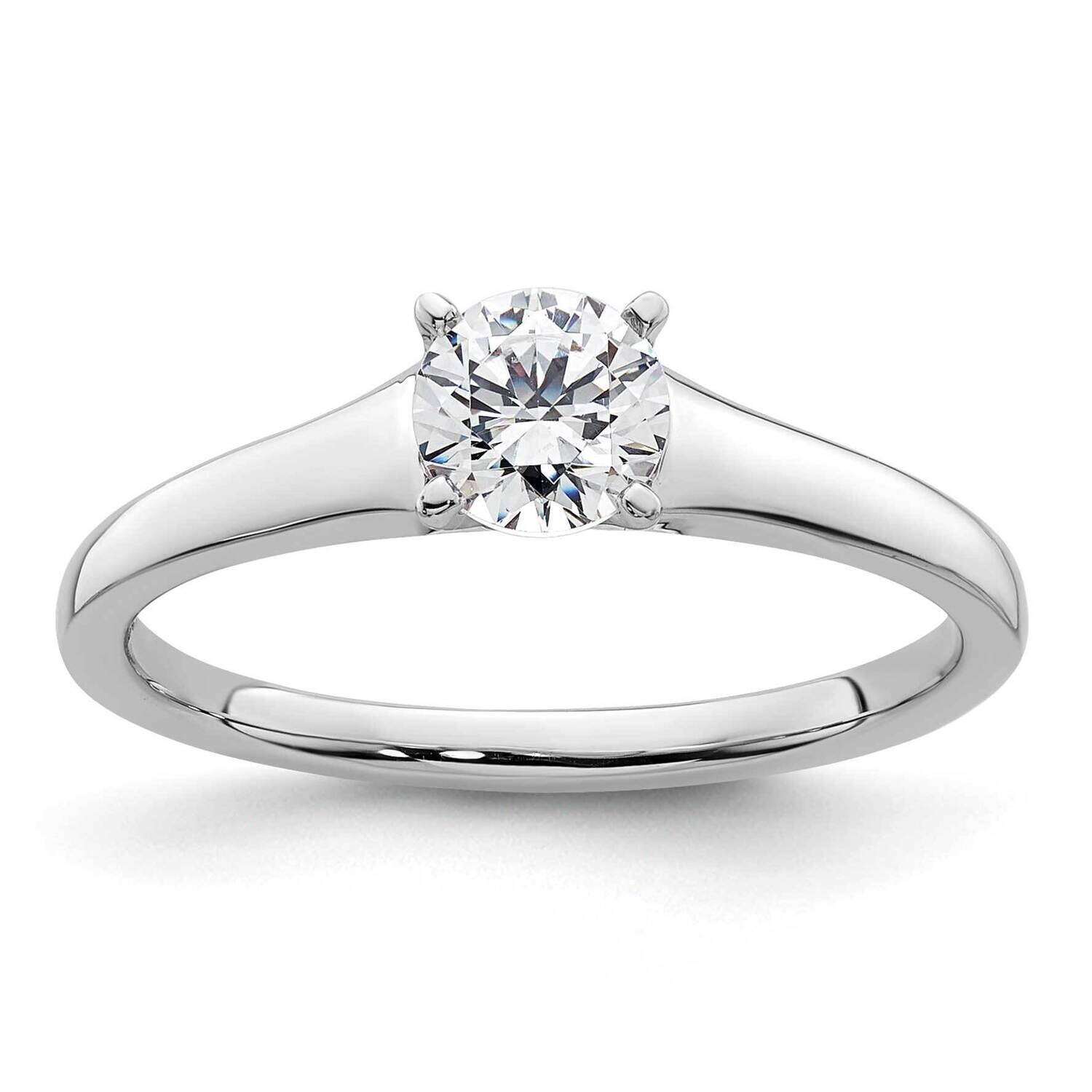 1/2 Carat 5.20 mm 4-Prong Round Solitaire Engagement Ring Mounting 14k White Gold RM1932E-050-CWAA,…