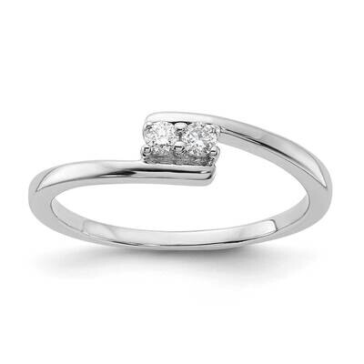 Horizontal Two Stone Diamond Ring Sterling Silver Polished RLD3993-SSAB, MPN: RLD3993-SSAB, 1911016…