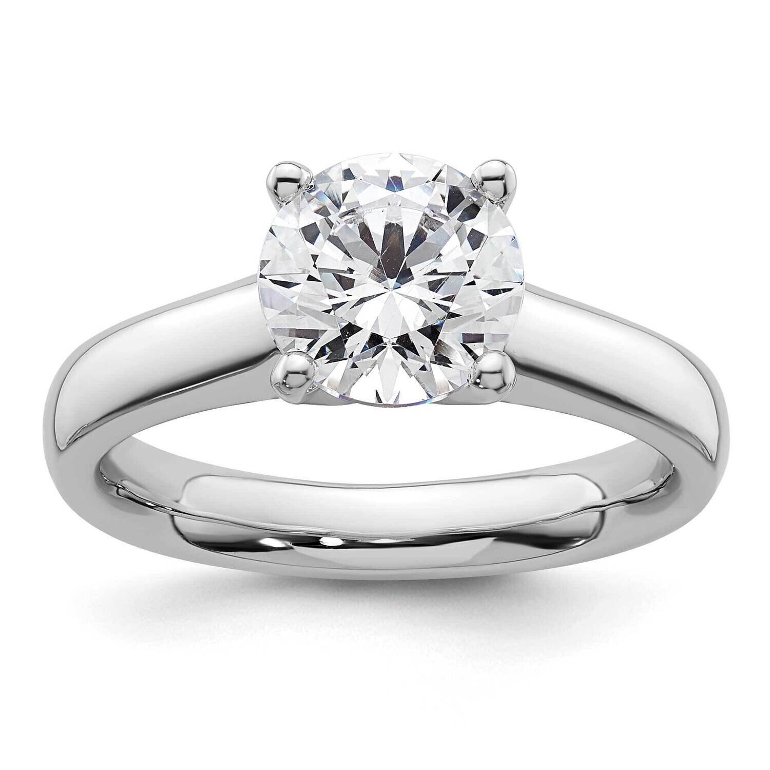 2 Carat 8.20 mm 4-Prong Round Solitaire Engagement Ring Mounting 14k White Gold RM1934E-200-CWAA, M…
