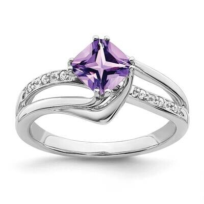 Amethyst Diamond Ring 14k White Gold RM7116-AM-004-WA, MPN: RM7116-AM-004-WA, 191101816079
