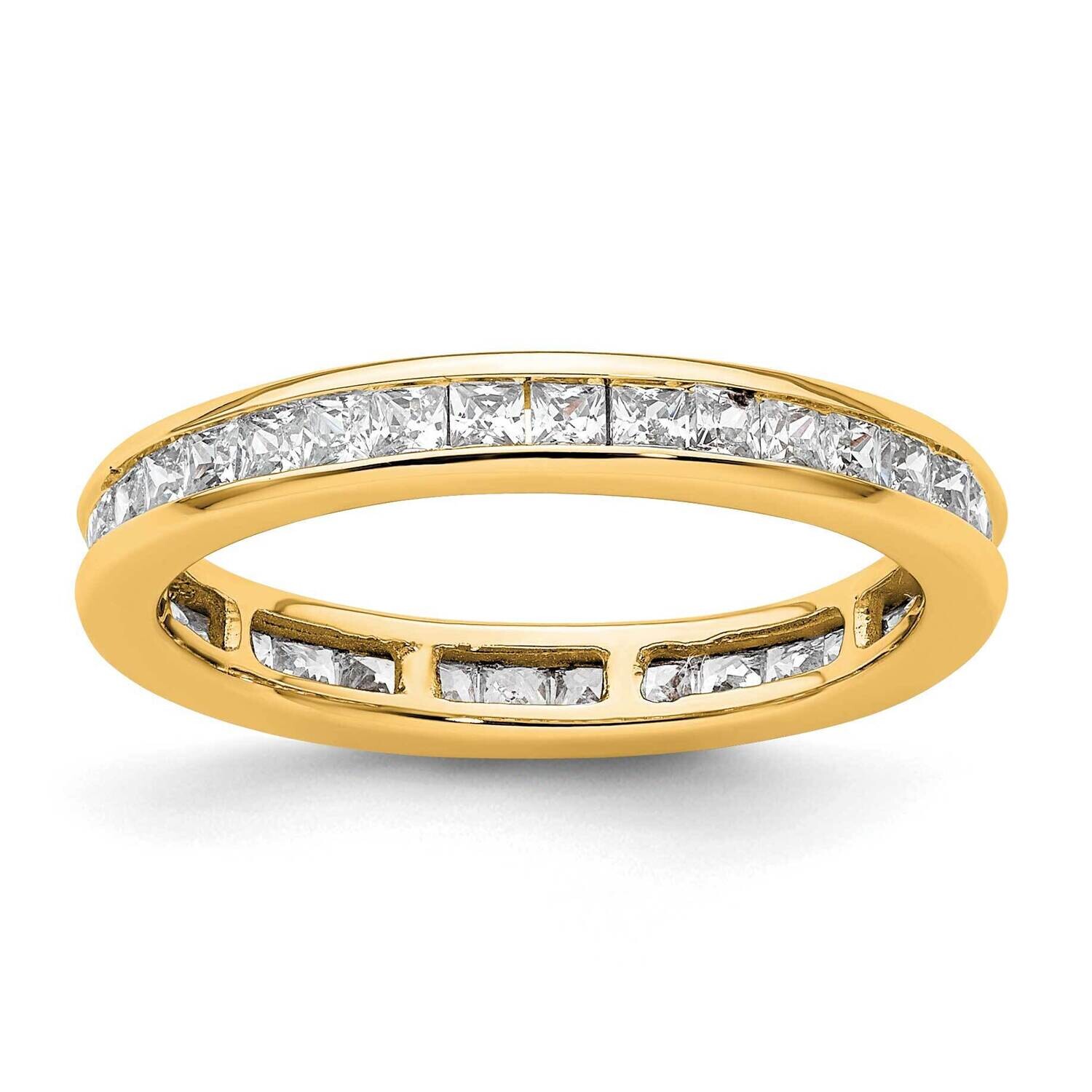 Channel-Set 1 Carat Princess Diamond Complete Eternity Band 14k Polished Gold ET0010-100-6Y4, MPN: …