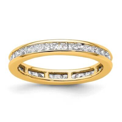 Channel-Set 1 Carat Princess Diamond Complete Eternity Band 14k Polished Gold ET0010-100-6Y4, MPN: …