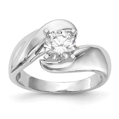 Peg Set Bypass Solitaire Engagement Ring Mounting 14k White Gold RM2024E-CWAA, MPN: RM2024E-CWAA,