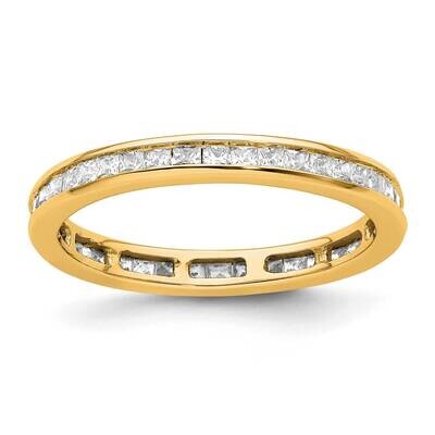 Channel-Set 1 Carat Princess Diamond Complete Eternity Band 14k Polished Gold ET0010-100-8Y4, MPN: …