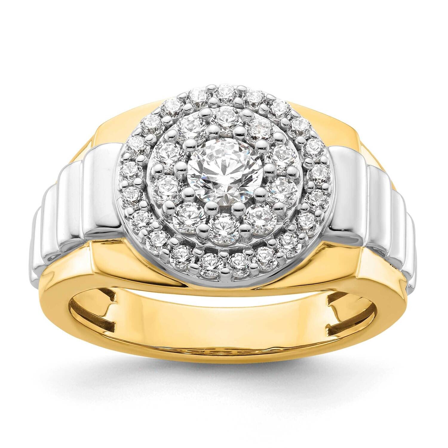 Diamond Cluster Men's Ring 14k Two-Tone Gold RM9516-125-YWAA