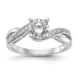 Criss-Cross Peg Set Engagement Ring Mounting 14k White Gold RM2537E-025-CWAA, MPN: RM2537E-025-CWAA,