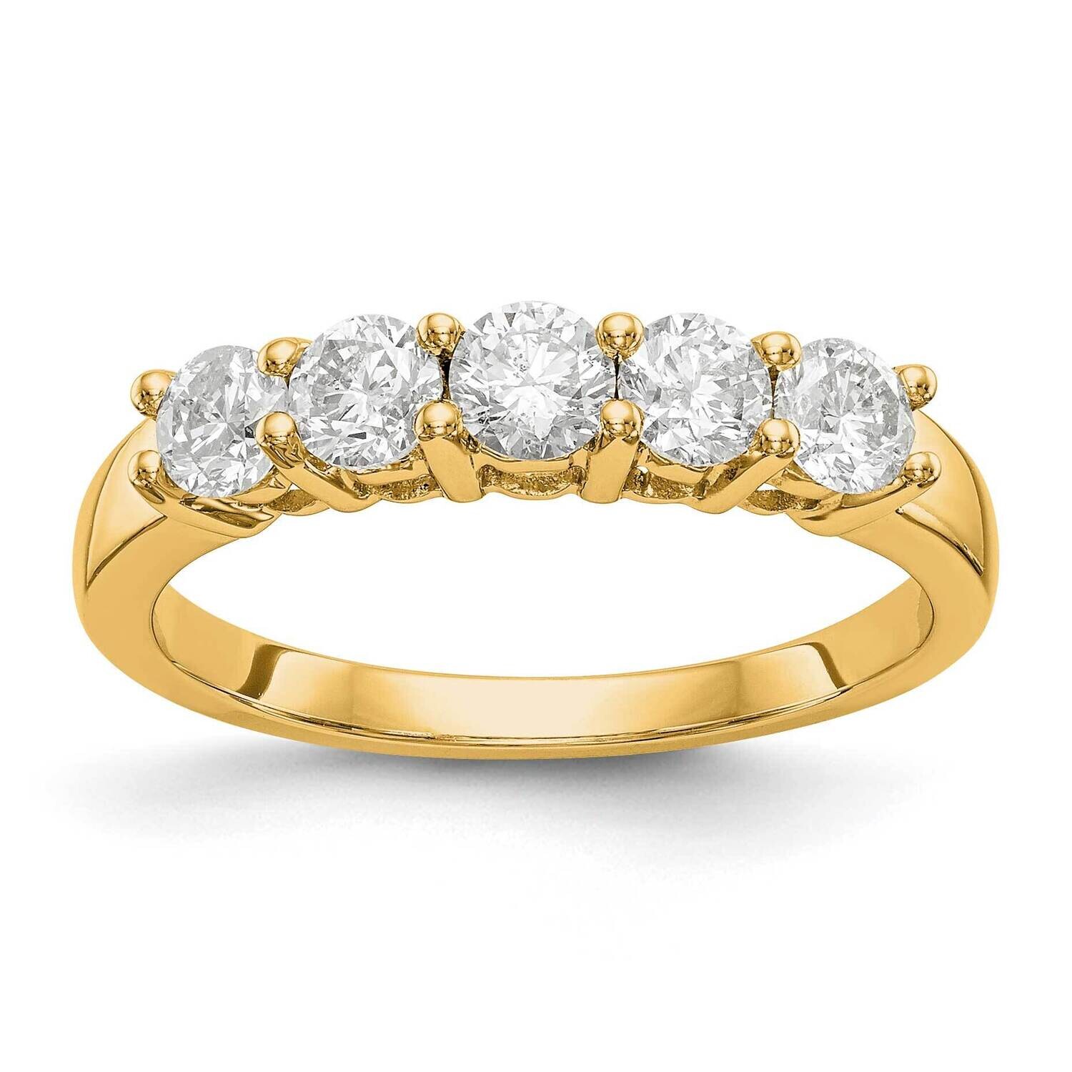 5-Stone Diamond Wedding Band Ring Mounting 14k Gold RM3039B-088-YAA