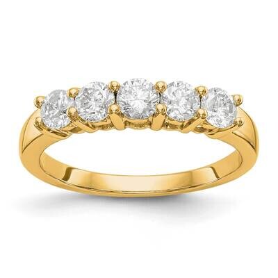 5-Stone Diamond Wedding Band Ring Mounting 14k Gold RM3039B-088-YAA, MPN: RM3039B-088-YAA,