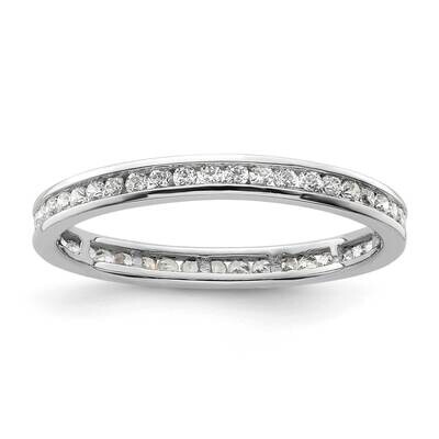 Polished Channel-Set 1/2 Carat Diamond Complete Eternity Band 14k White Gold ET0009-050-9W4, MPN: E…