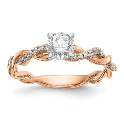 Diamond Semi-Mount Peg Set Criss-Cross Eng Ring 14k Rose Gold RM2576E-011-RAA, MPN: RM2576E-011-RAA,