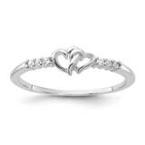 E-Coated CZ Heart Ring Sterling Silver QR7469, MPN: QR7469,