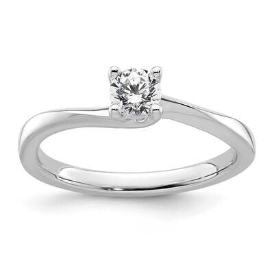 1/3 Carat 4.50 mm 4-Prong Round Solitaire Engagement Ring Mounting 14k White Gold RM1946E-033-CWAA,…