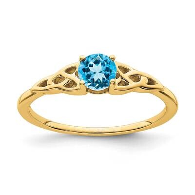 Blue Topaz Celtic Knot Ring 14k Gold RM7396-BT-Y, MPN: RM7396-BT-Y,