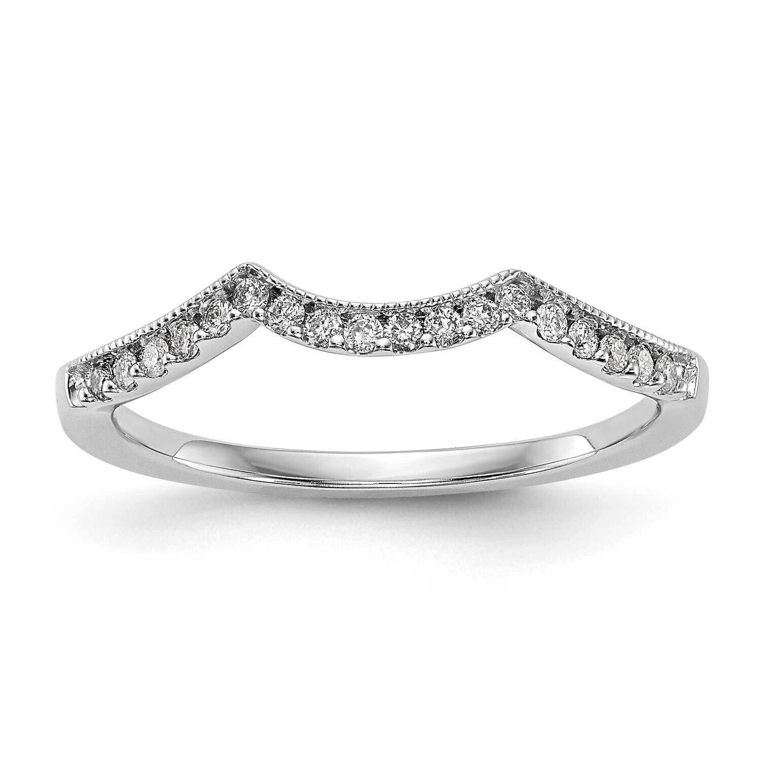 Contoured Wedding Band Ring Mounting 14k White Gold RM2563B-015-CWAA