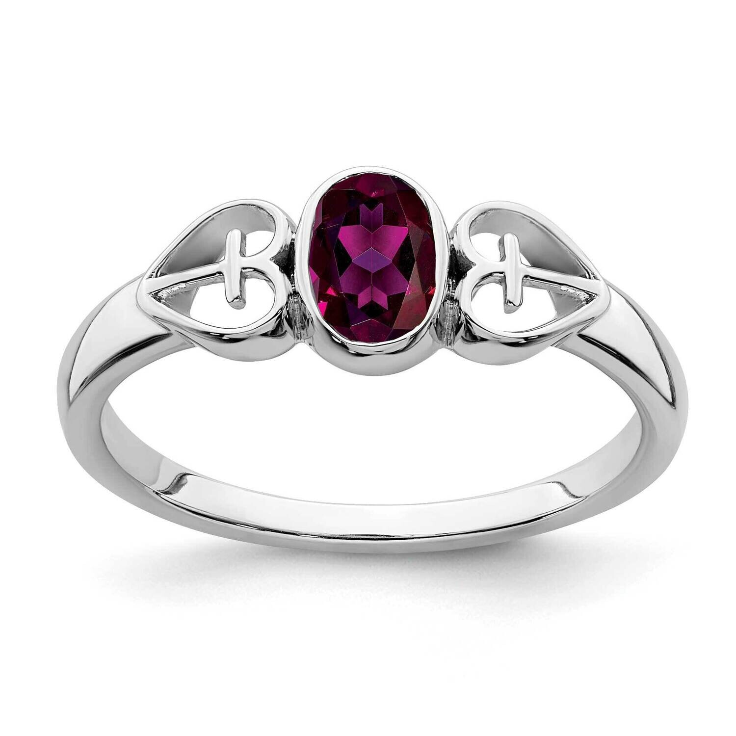 Rhodolite Garnet Ring Sterling Silver Rhodium-Plated RM7412-RG-SS, MPN: RM7412-RG-SS,