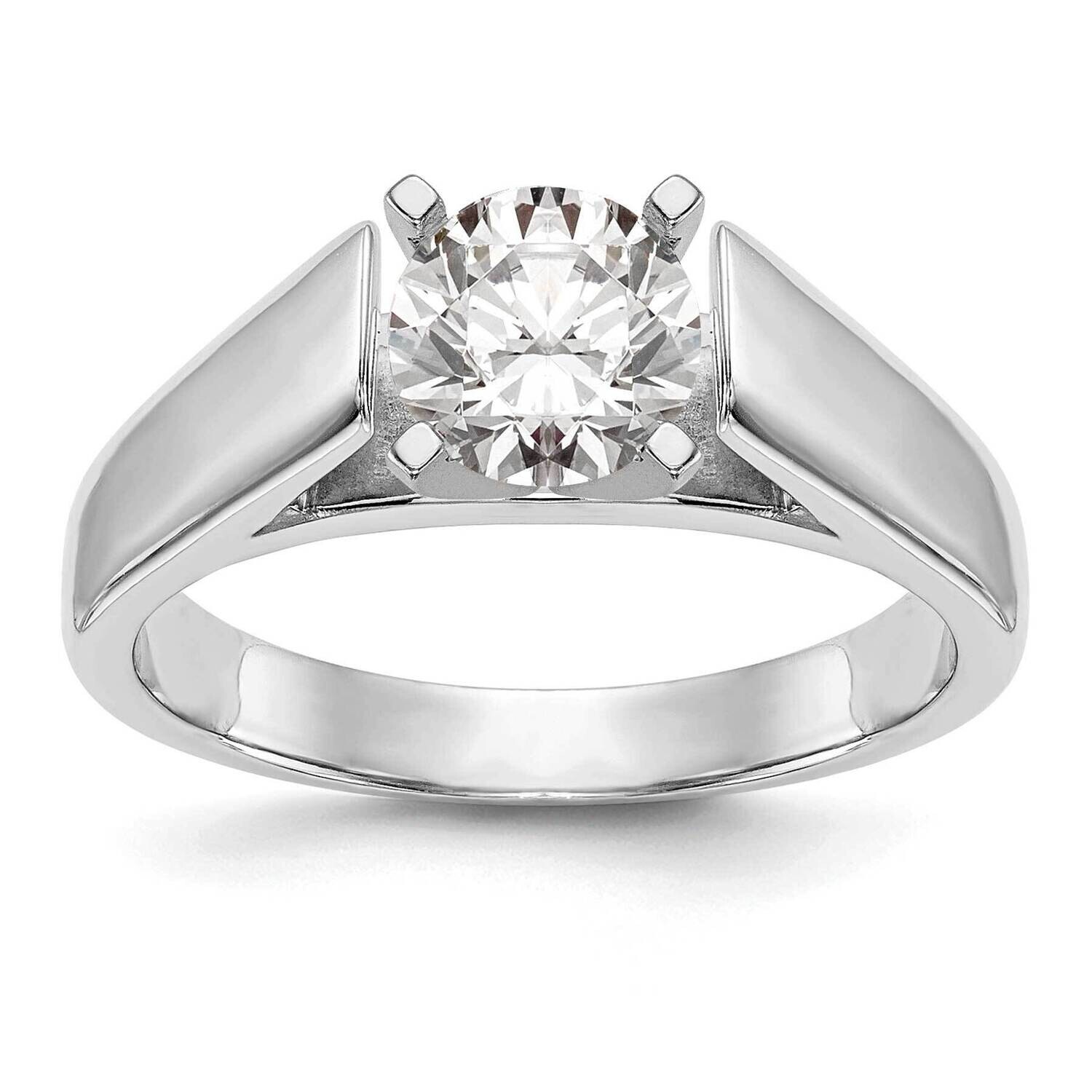 Peg Set 6.5mm Solitaire Engagement Ring Mounting 14k White Gold RM1979E-6.5MM-CWAA, MPN: RM1979E-6.…