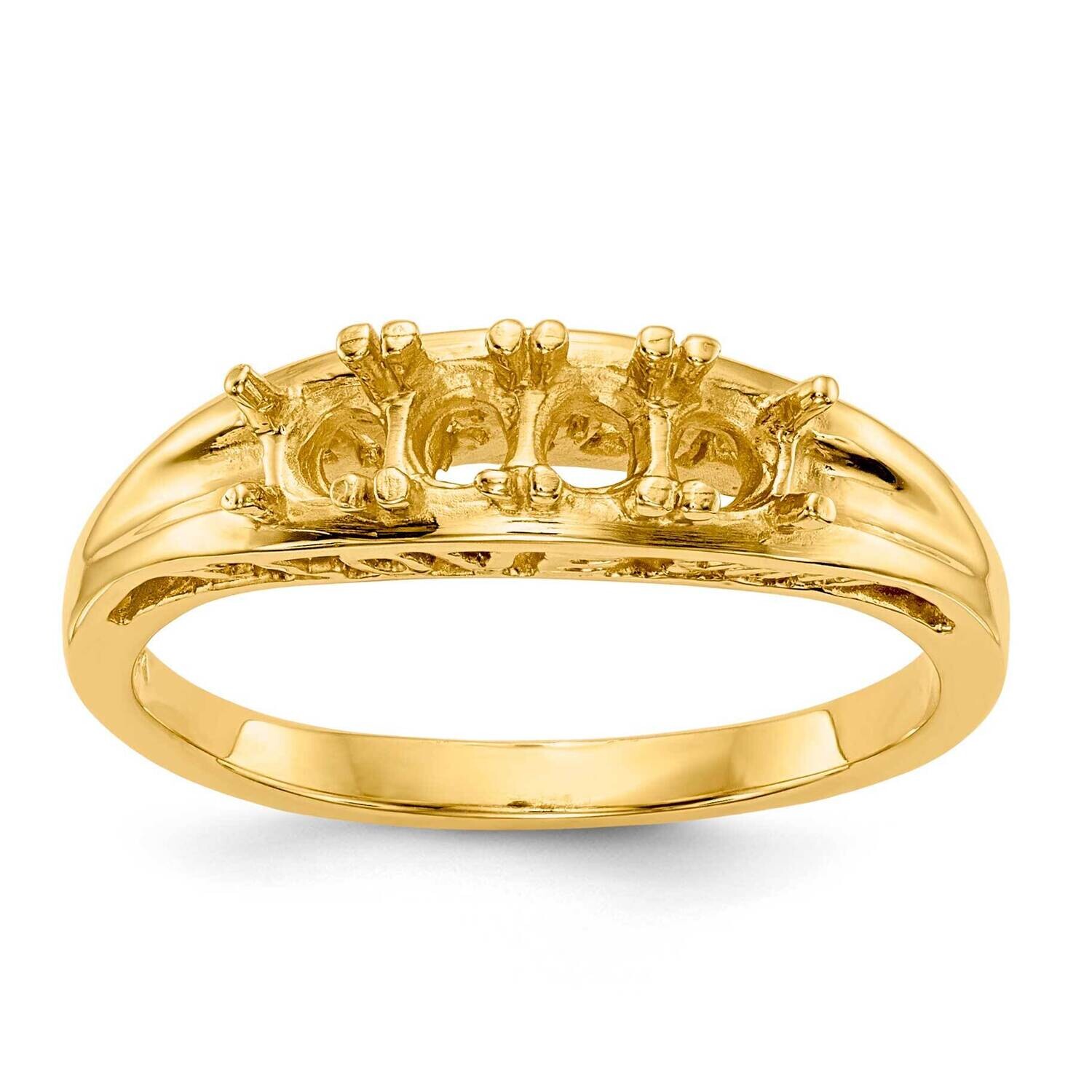 4-Stone Mothers Ring Mounting 14k Polished Gold XMR22-4, MPN: XMR22-4, 191101538568