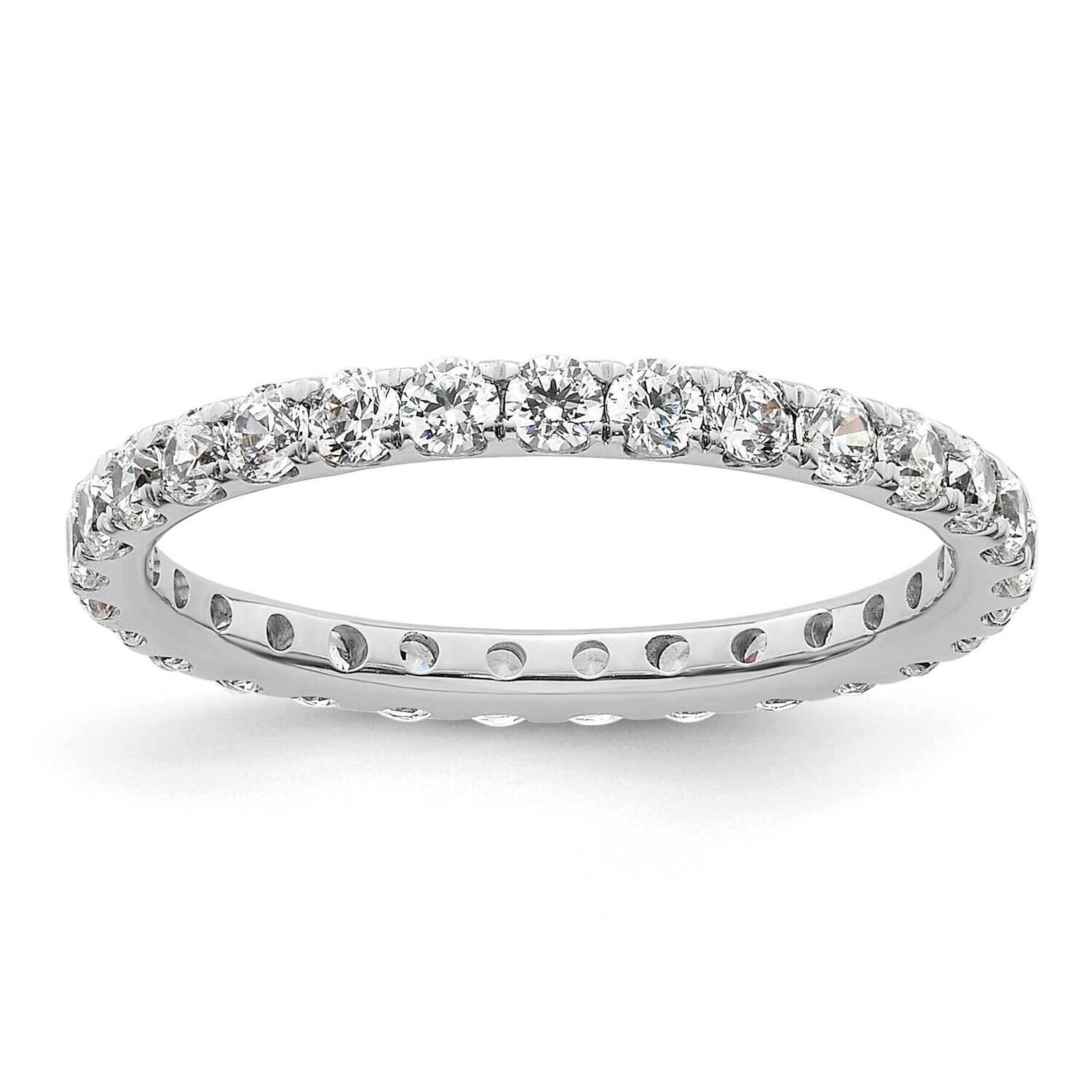 Polished U-Shared Prong 1 Carat Diamond Complete Eternity Band 14k White Gold ET0005-100-6W4, MPN: …
