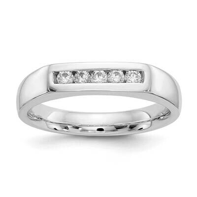 5-Stone Holds 5-2.1mm Round Closed Channel Band Ring Mounting 14k White Gold RM3278B-020-WAA, MPN: …