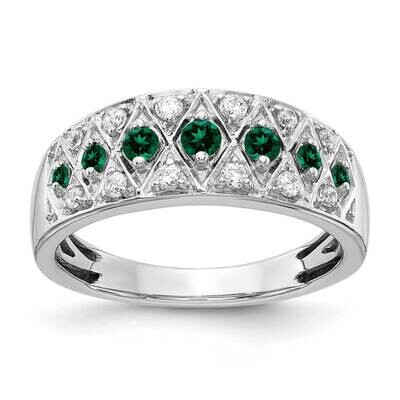 Diamond Cr Emerald Fancy Ring 14k White Gold RM3850-CEM-020-WAA, MPN: RM3850-CEM-020-WAA, 883957902…