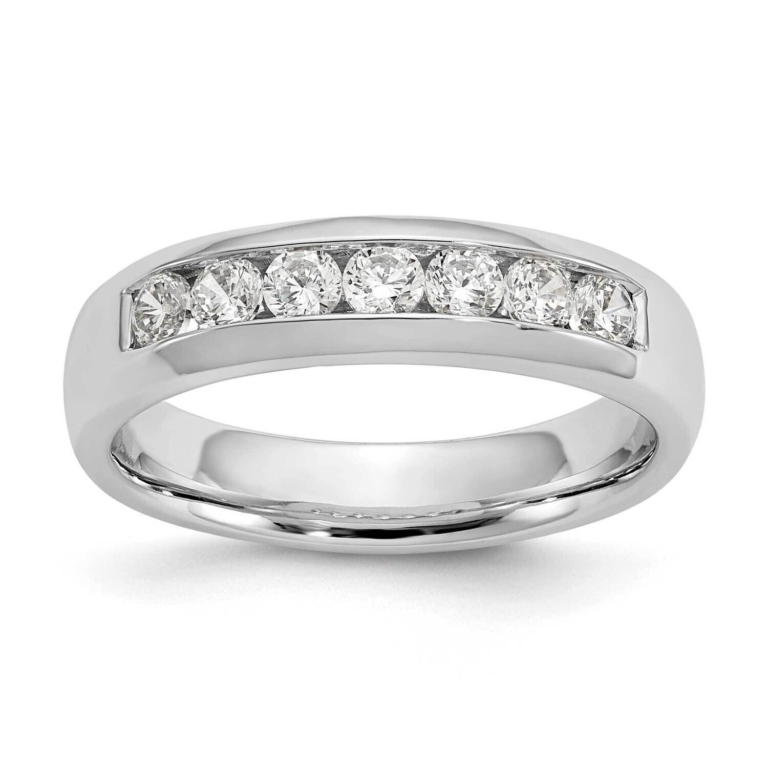 7-Stone Holds 7-2.6mm Round Channel Band Ring Mounting 14k White Gold RM3303B-050-WAA, MPN: RM3303B…