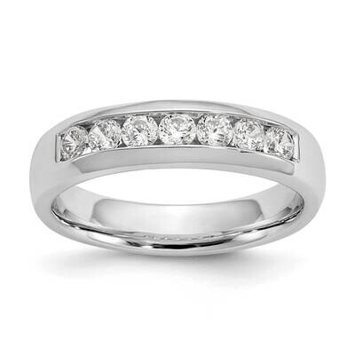 7-Stone Holds 7-2.6mm Round Channel Band Ring Mounting 14k White Gold RM3303B-050-WAA, MPN: RM3303B…