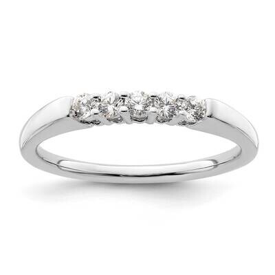 5-Stone Shared Prong Holds 5-2.3mm Round Diamond Band Ring Mounting 14k White Gold RM3173B-025-WAA,…