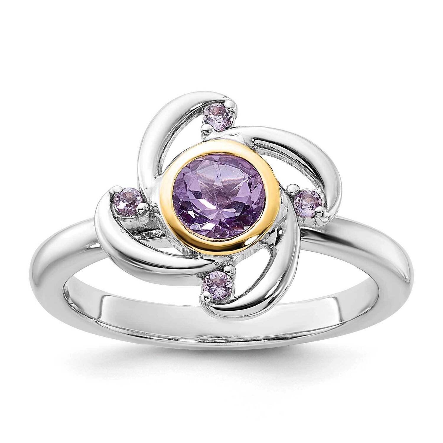 Shey Couture 14K Accent Amethyst Pink Quartz Ring Sterling Silver Rhodium-Plated QTC1785