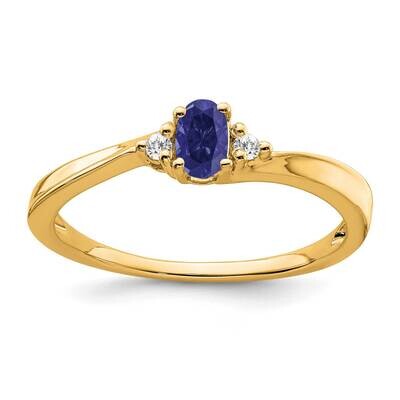 Created Sapphire Diamond Ring 14k Gold RM7405-CSA-004-YA, MPN: RM7405-CSA-004-YA,