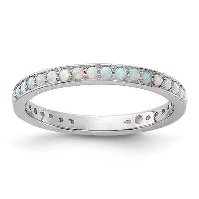 Stackable Expressions Created Opal Ring Sterling Silver QSK1166, MPN: QSK1166,