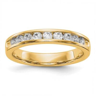 9-Stone Diamond Channel BA4 Diamonds Si1/Si2 G-I 14k Gold RM3310B-047-YAA, MPN: RM3310B-047-YAA,