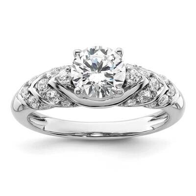 Diamond Semi-Mount Engagement Ring 14k White Gold RM9262E-100-WAA, MPN: RM9262E-100-WAA,