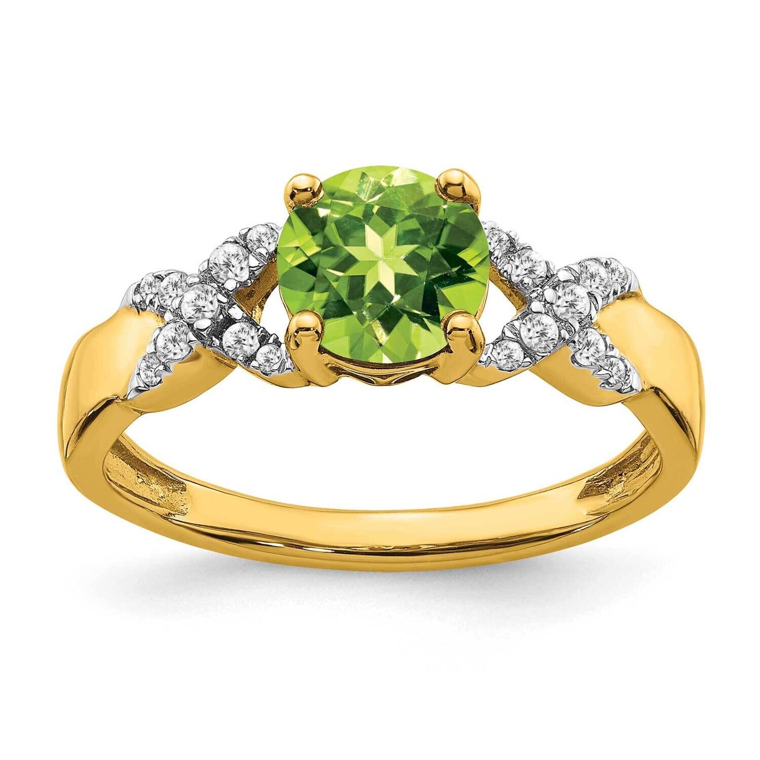 Peridot Diamond Ring 14k Two-Tone Gold RM5983-PE-013-YWA, MPN: RM5983-PE-013-YWA, 886774557618