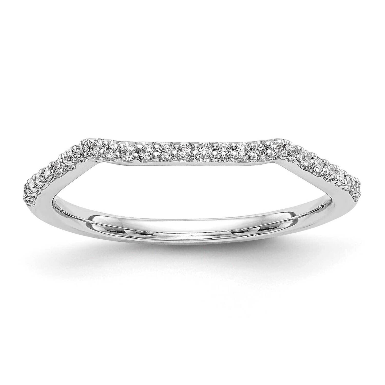 Contoured Wedding Band Ring Mounting 14k White Gold RM2541B-014-CWAA