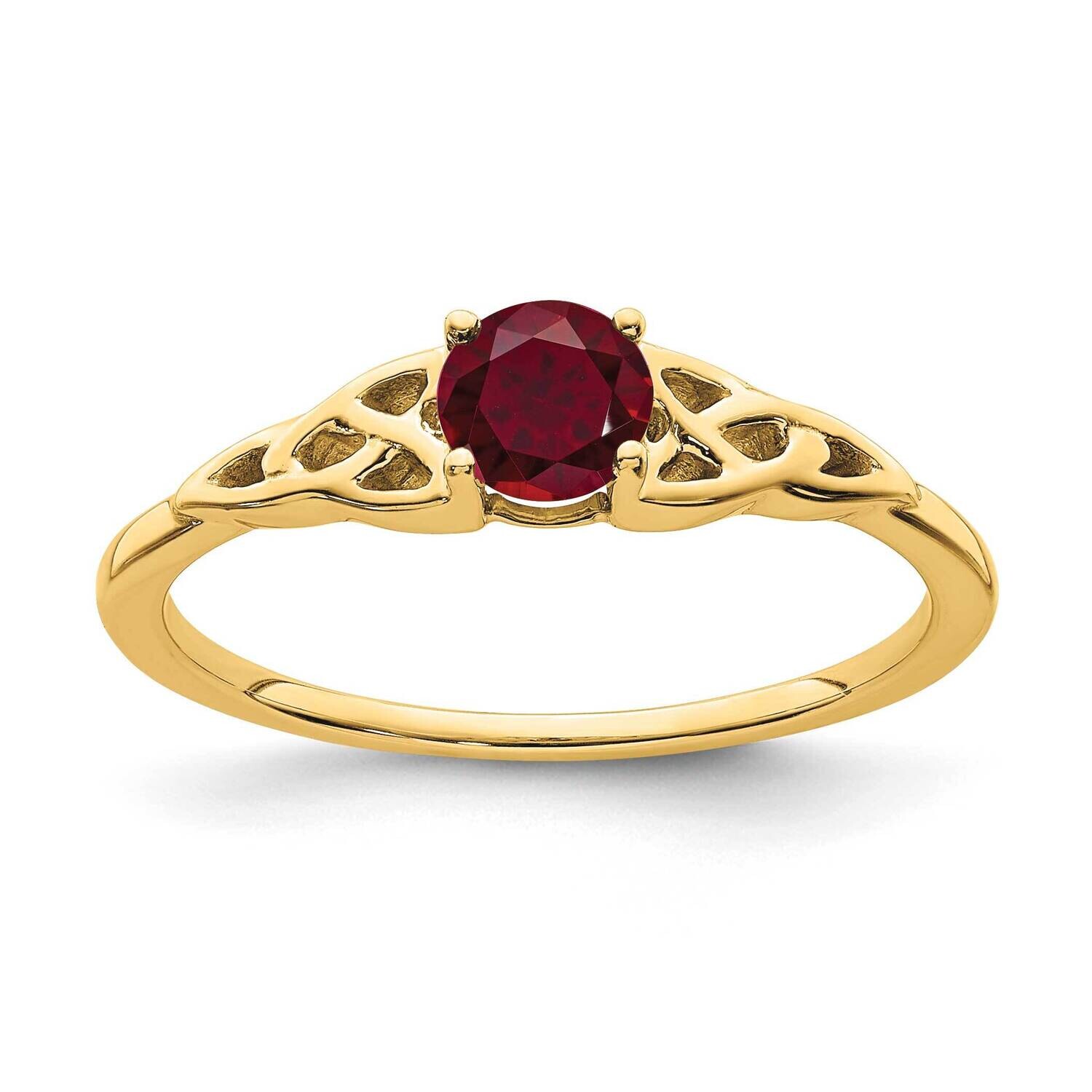 Created Ruby Celtic Knot Ring 10k Gold RM7396-CRU-1Y, MPN: RM7396-CRU-1Y, 191101663468