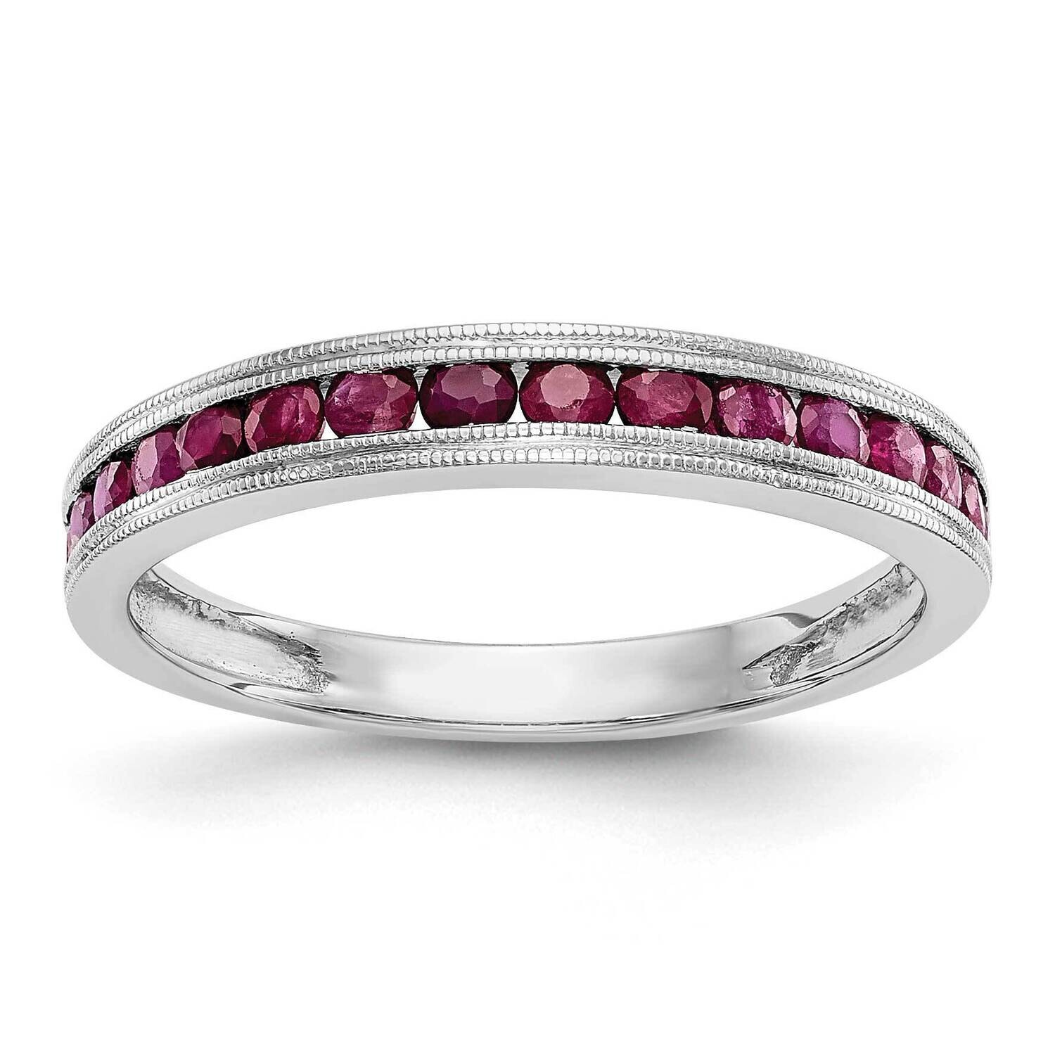 Ruby Band 10k White Gold RM3454B-RU-1W, MPN: RM3454B-RU-1W,