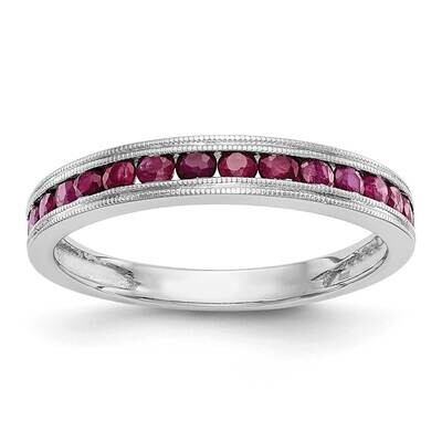 Ruby Band 10k White Gold RM3454B-RU-1W, MPN: RM3454B-RU-1W,