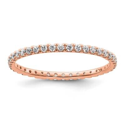 Polished U-Shared Prong 1/2 Carat Diamond Complete Eternity Band 14k Rose Gold ET0005-050-9R4, MPN:…