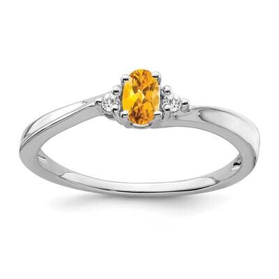 Citrine Diamond Ring 14k White Gold RM7405-CI-004-WA, MPN: RM7405-CI-004-WA,