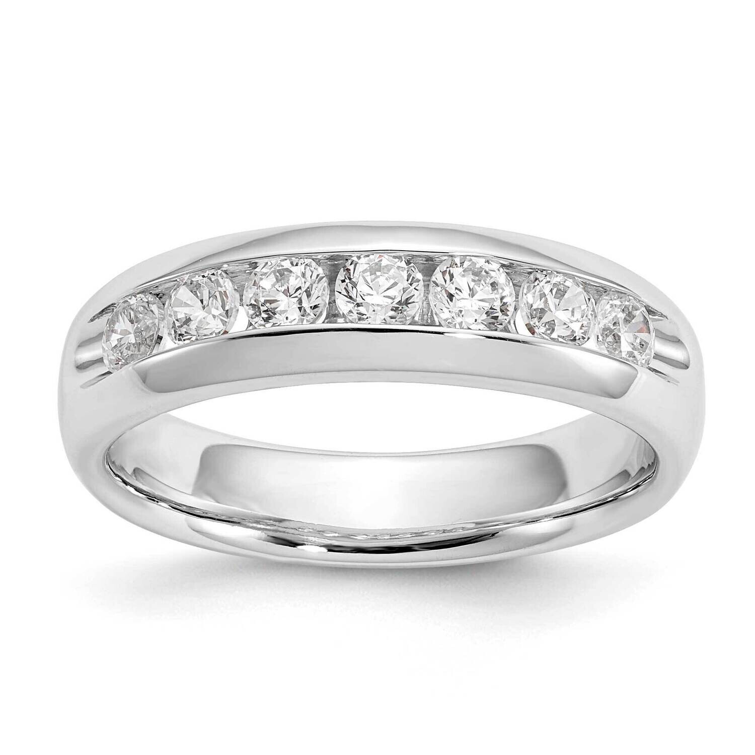 5-Stone Holds 5-2.9mm Round Open Channel Band Ring Mounting 14k White Gold RM3282B-050-WAA, MPN: RM…